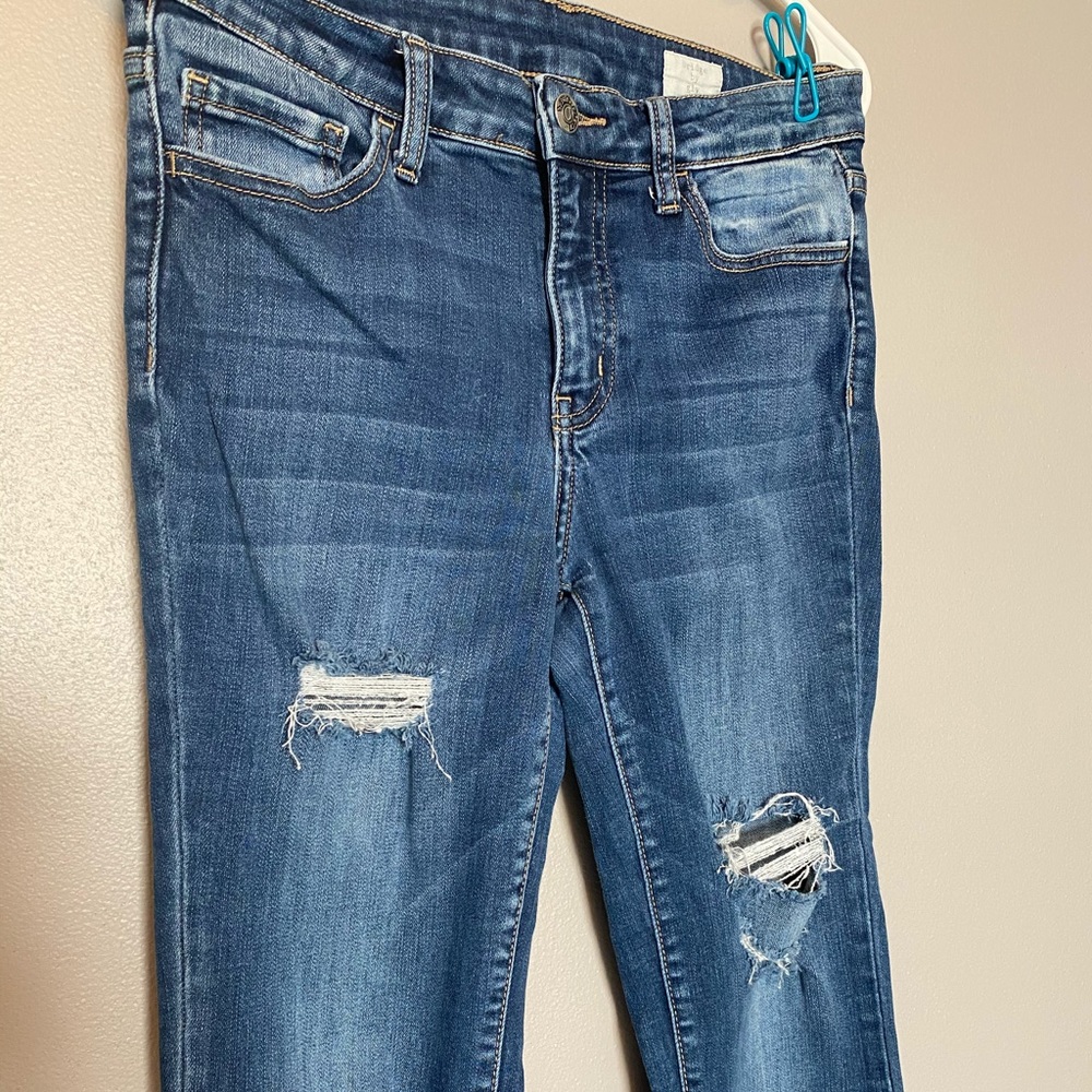 Bridge by Gly Mid-Rise Distressed Flare Size 28x32